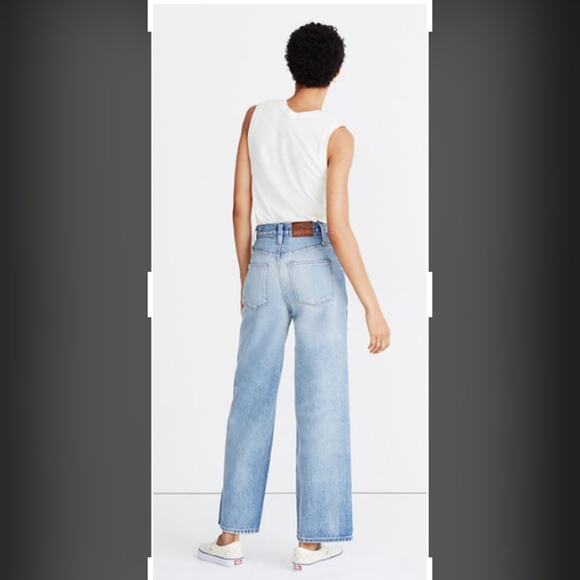 Rivet and Thread light wash wide leg jeans. - Picture 2 of 5